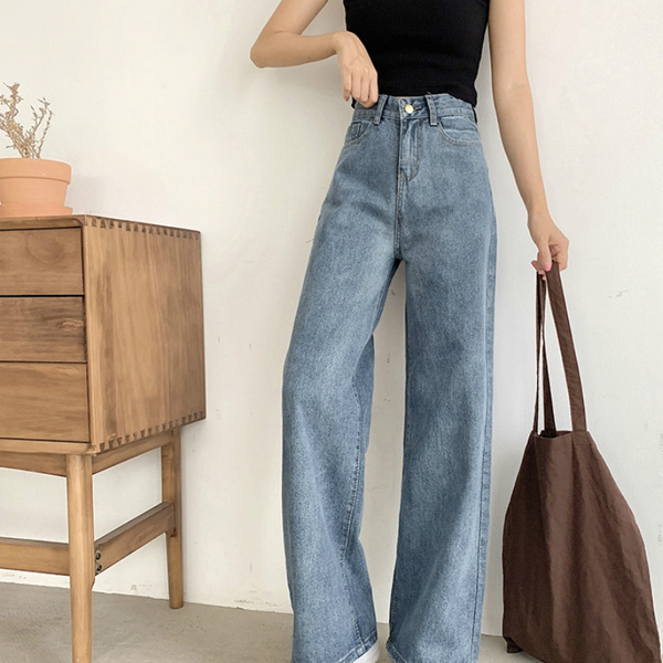 Amazon.com: Women's Boyfriend Jeans High Waisted Straight Wide Leg Loose  Fit Denim Pants Vintage Y2k Casual Trousers Streetwear : Clothing, Shoes &  Jewelry